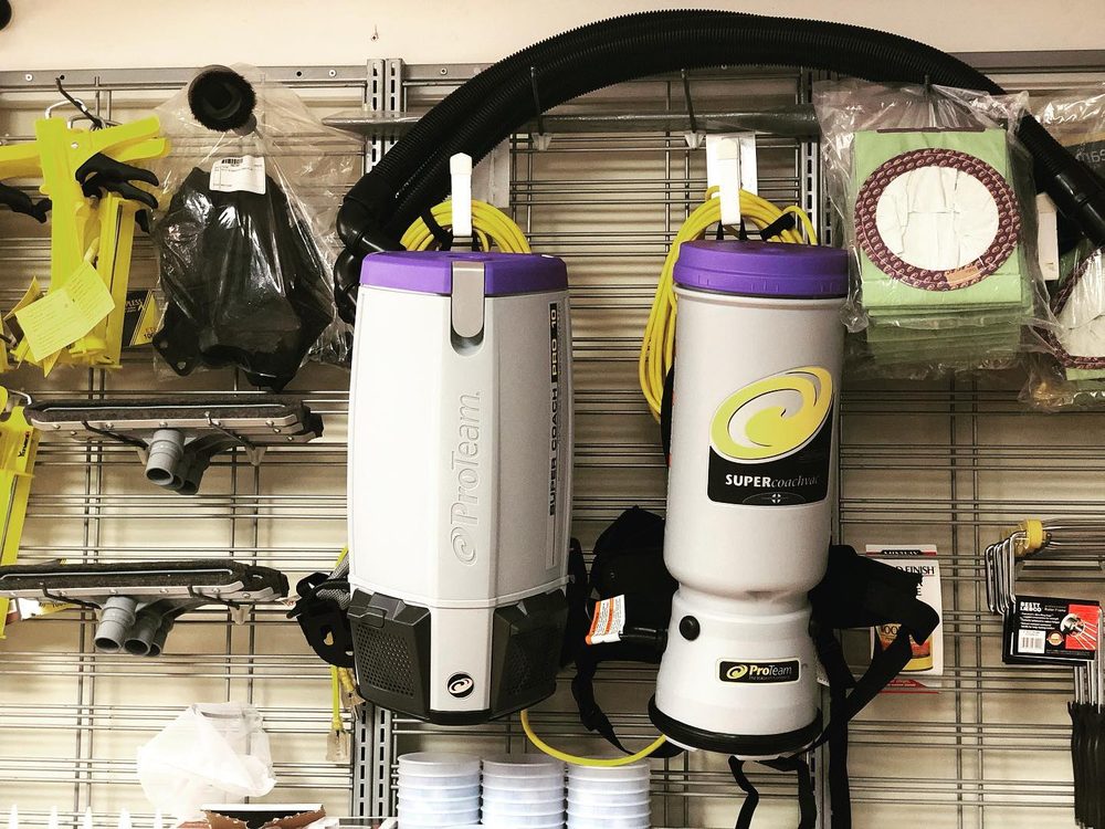 ProTeam backpack vacuums in store
